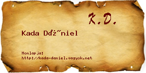 Kada Dániel névjegykártya